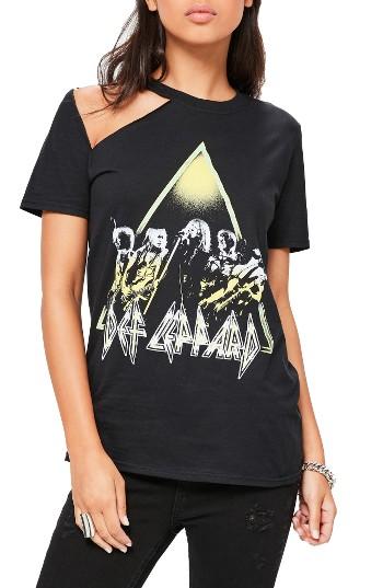 Women's Missguided Def Leppard Graphic Tee