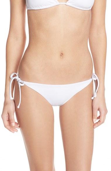 Women's Becca 'color Code' Side Tie Bikini Bottoms - White