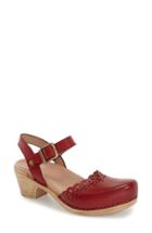 Women's Dansko 'marta' Ankle Strap Clog .5-8us / 38eu M - Red