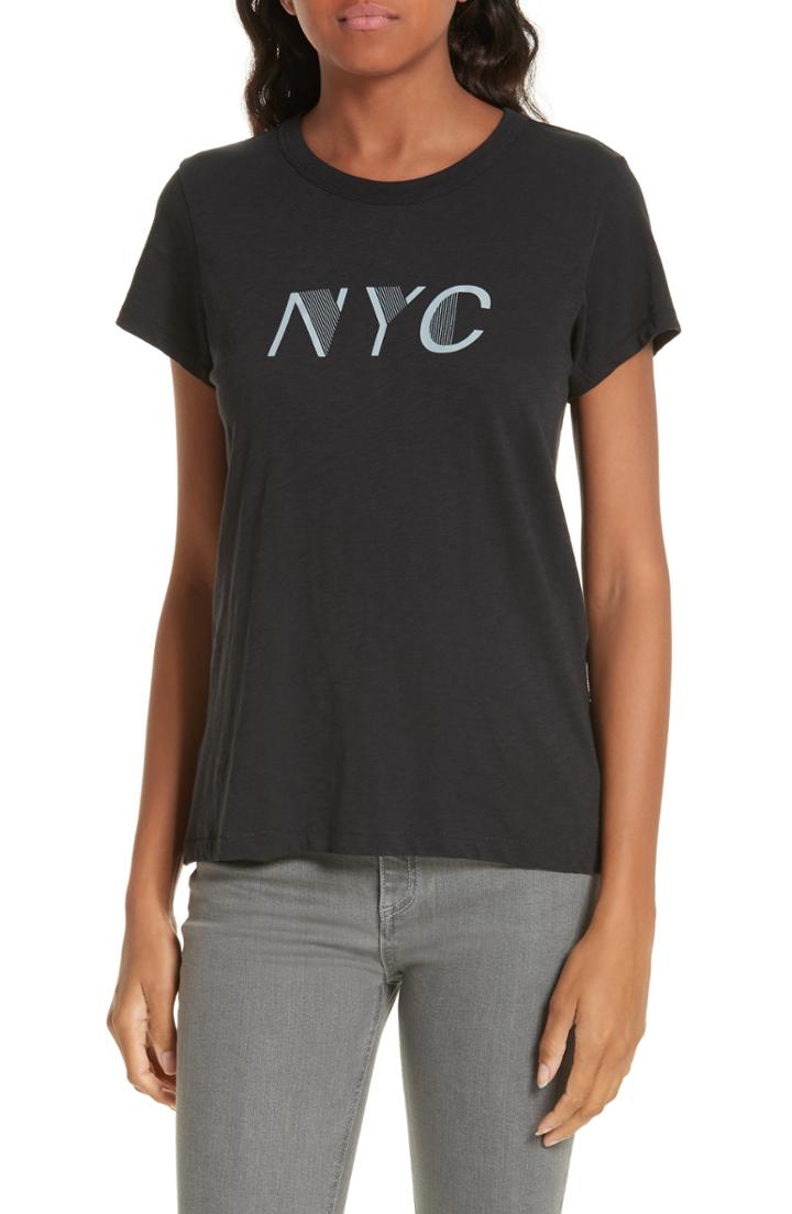 Women's Rag & Bone/jean New York City Tee, Size - Black