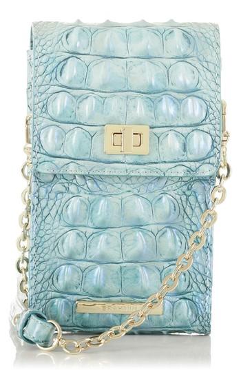 Women's Brahmin Madison Leather Smartphone Crossbody Bag - Blue
