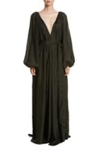 Women's Kalita Andromeda Silk Gown, Size - Black