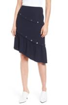 Women's Lewit Snap Detail Skirt - Blue