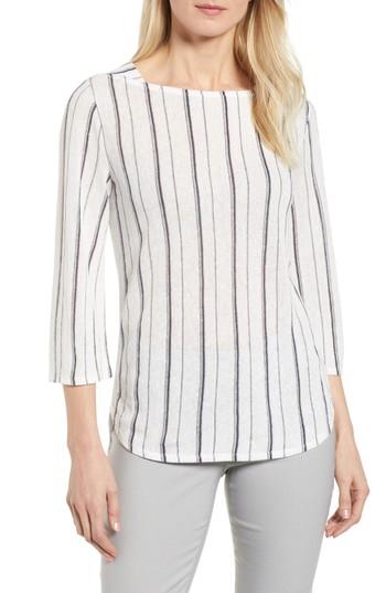Women's Nick+zoe In Motion Stripe Top - White