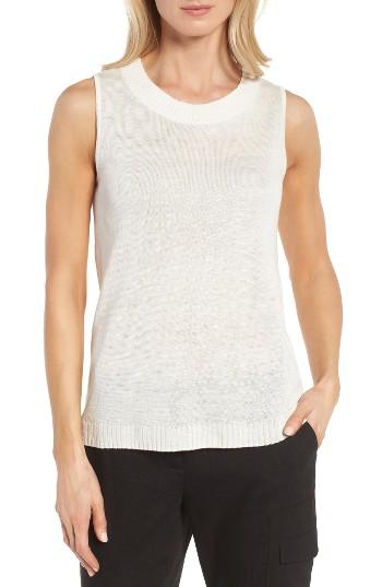 Women's Nordstrom Collection Linen & Silk Shell