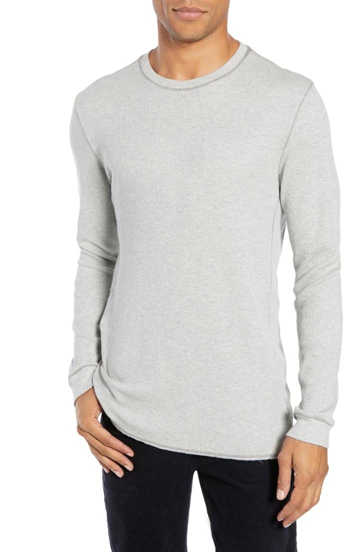 Men's Ag Kipp Slim Fit Thermal T-shirt - Grey