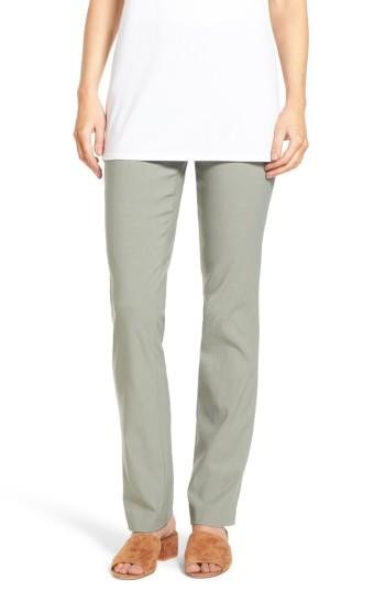 Petite Women's Nic+zoe Wonder Stretch Straight Leg Pants P - Green