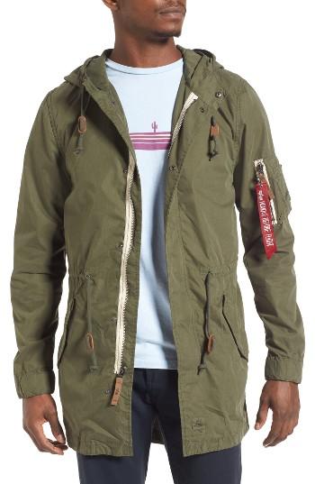 Men's Alpha Industries Diplomat Fishtail Parka - Green