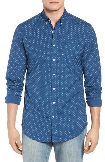 Men's J.crew Classic Fit Stretch Secret Wash Crosshatch Sport Shirt