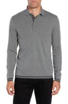 Men's Ted Baker London Longfiz Slim Fit Ribstart Polo (xl) - Grey