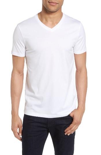 Men's Boss V-neck T-shirt - White