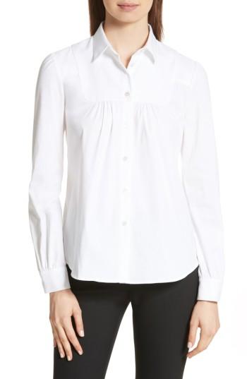 Women's Red Valentino Stretch Poplin & Oxford Shirt Us / 38 It - White