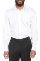 Men's Ted Baker London Fedra Trim Fit Tuxedo Shirt .5 34/35 - White