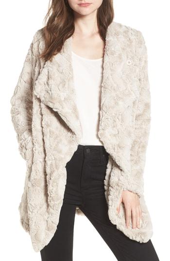 Women's Bb Dakota Tucker Wubby Faux Fur Coat - Ivory