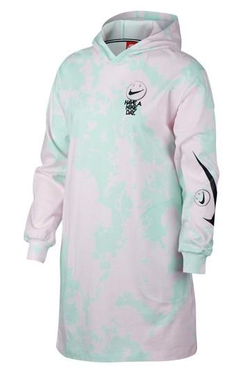 Women's Nike Sportswear Tie Dye Hooded Jersey Dress - Blue