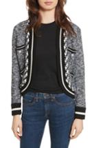 Women's Veronica Beard Davis Tweed Sweater Jacket - Blue