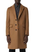 Men's Burberry Halesowen Wool And Cashmere Overcoat Eu - Brown
