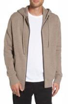 Men's Vince Front Zip Wool & Cashmere Hoodie - Beige