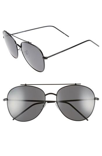 Men's Prive Revaux The Einstein 58mm Polarized Aviator Sunglasses - Black