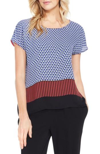 Women's Vince Camuto Foulard Border Print Blouse