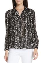 Women's Ba & Sh Fiona Metallic Accent Floral Top - Black