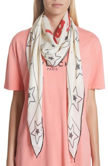 Women's Givenchy Creatures Diamond Scarf, Size - White