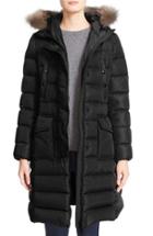 Women's Moncler 'khloe' Water Resistant Nylon Down Puffer Parka With Removable Genuine Fox Fur Trim
