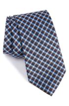 Men's Nordstrom Men's Shop Plaid Silk Tie, Size - Brown
