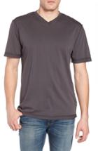 Men's True Grit Cross Raw Seam V-neck T-shirt - Black
