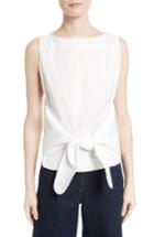 Women's Harvey Faircloth Tie Front Cotton Oxford Top