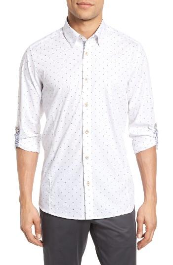 Men's Ted Baker London Eethan Roll Sleeve Sport Shirt