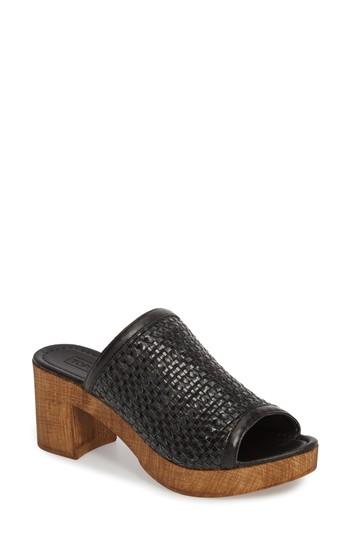 Women's Topshop Village Woven Slide Sandal .5us / 36eu - Black