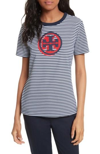 Women's Tory Burch Bria Logo Tee - Blue