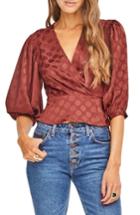 Women's Astr The Label Lara Wrap Top - Brown