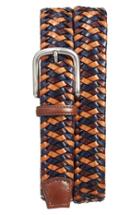 Men's Torino Belts Woven Leather Belt - Navy