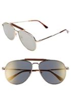 Men's Tom Ford Sean 61mm Aviator Sunglasses - Shiny Rose Gold/ Smoke Mirror