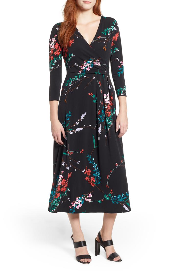 Women's Chaus Wildflower Dream Faux Wrap Dress