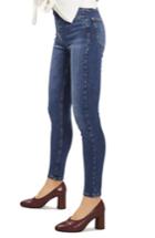 Women's Topshop Indigo High Waist Skinny Jeans W X 32l (fits Like 24w) X - Blue