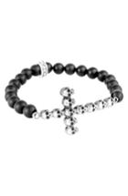 Men's King Baby Skull Cross Bead Bracelet
