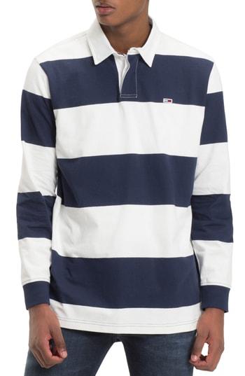 Men's Tommy Jeans Tjm Tommy Classics Rugby Shirt - White