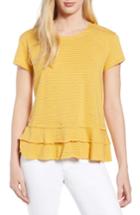 Women's Caslon Tiered Short Sleeve Tee - Yellow