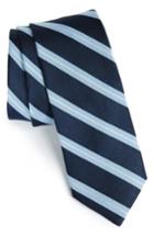 Men's 1901 'morrison Stripe' Woven Silk & Cotton Tie, Size - Blue