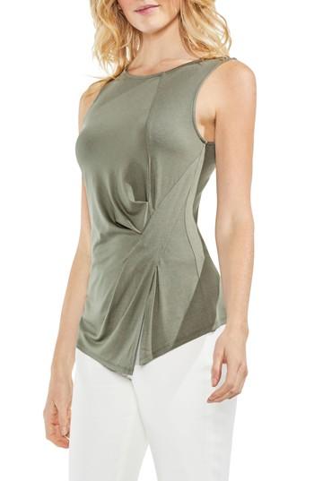 Women's Vince Camuto Sleeveless Side Twist Top, Size - Green