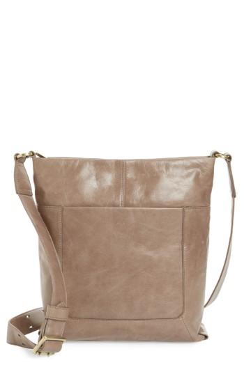Hobo Reghan Leather Crossbody Bag - Grey