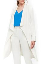 Women's Wallis High Twist Waterfall Duster Coat Us / 18 Uk - Ivory