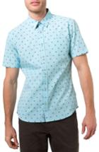 Men's 7 Diamonds Palms Print Woven Shirt, Size - Green