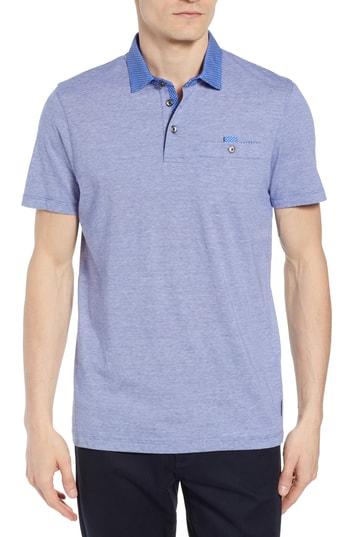 Men's Ted Baker London Lental Trim Fit Polo (s) - Blue