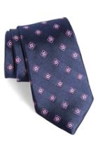 Men's Nordstrom Men's Shop Bright Neat Silk Tie, Size - Blue