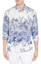 Men's Tommy Bahama Mariachi Mirage Linen Sport Shirt - Blue