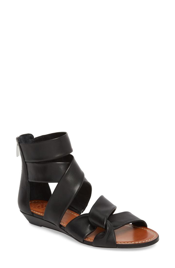 Women's Vince Camuto Seevina Low Wedge Sandal .5 M - Black